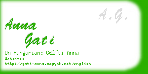 anna gati business card